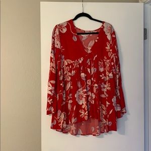 FREE PEOPLE: long sleeve flowy top